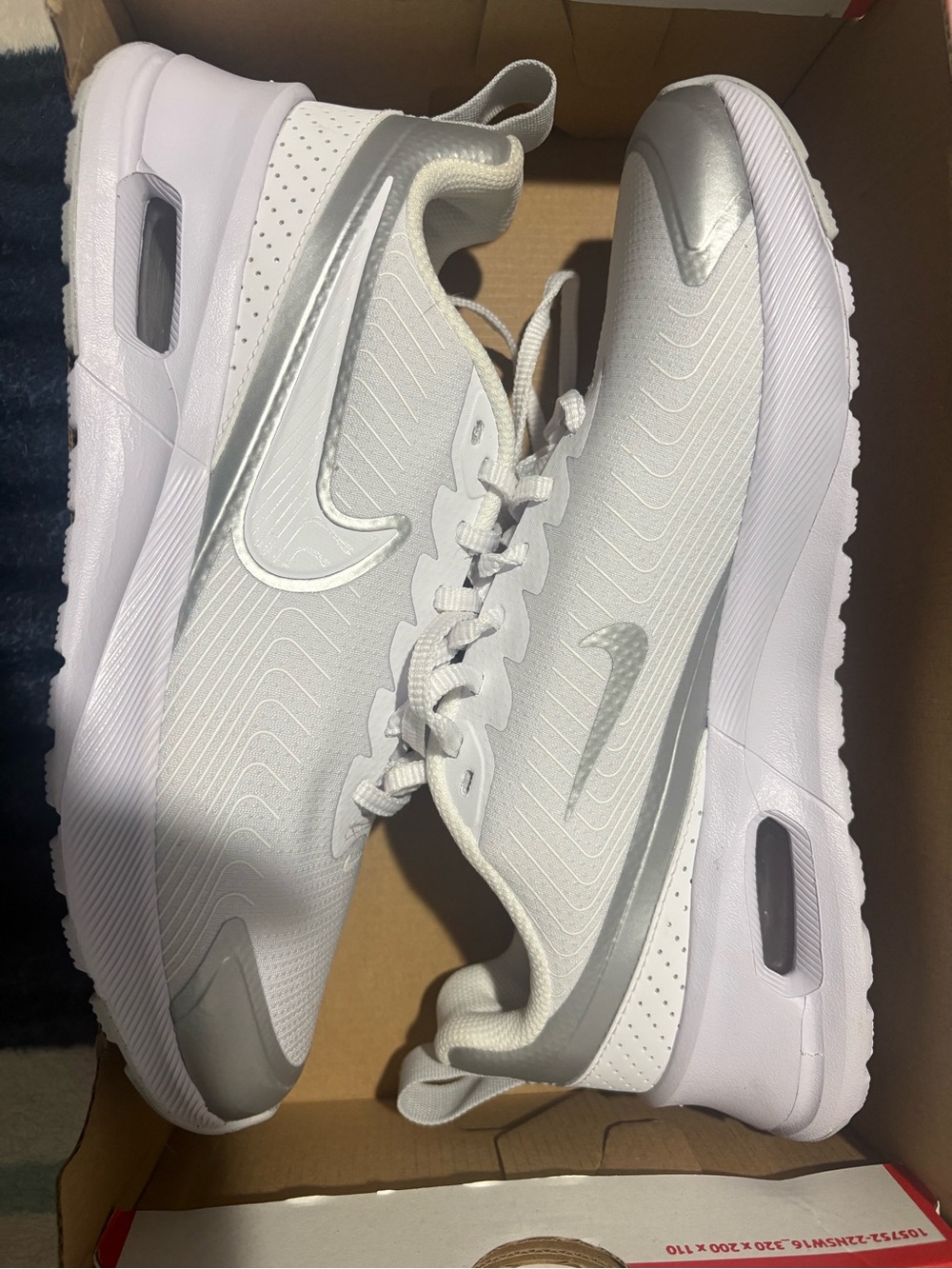 Nike Women's White and Silver Low-Top Sneakers